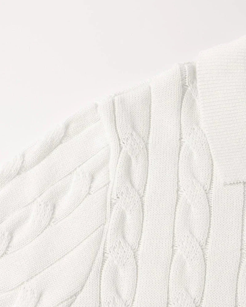FLORENCE Cable Knit Polo