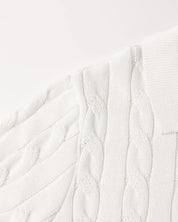 FLORENCE Cable Knit Polo