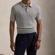 FLORENCE Cable Knit Polo