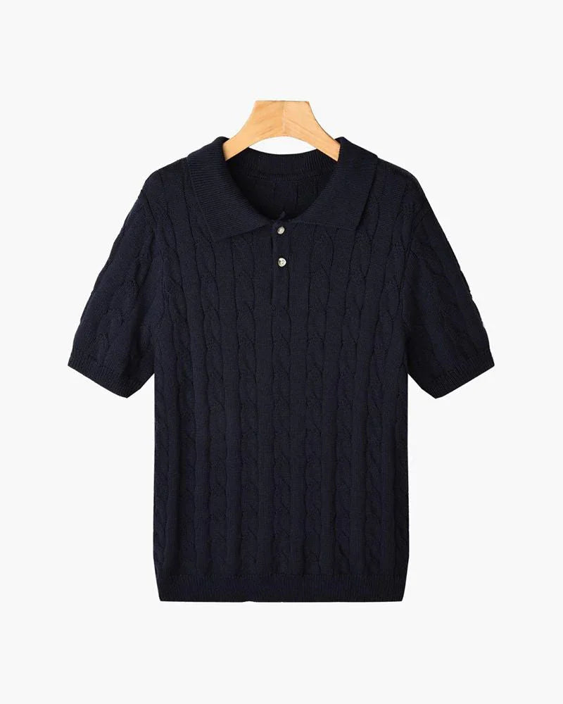 FLORENCE Cable Knit Polo
