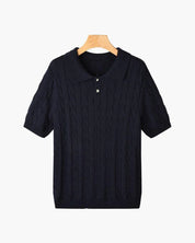 FLORENCE Cable Knit Polo