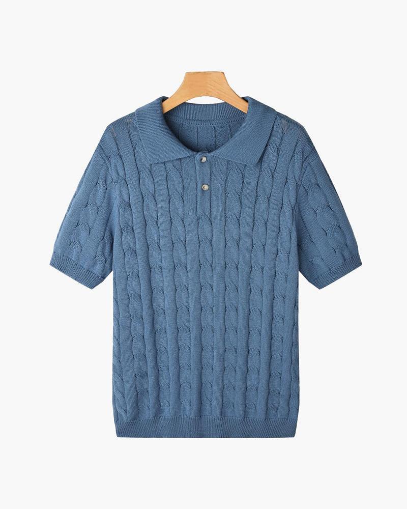 FLORENCE Cable Knit Polo