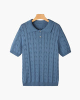 FLORENCE Cable Knit Polo
